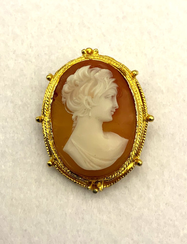 Hollywood large cameo brooch - large,