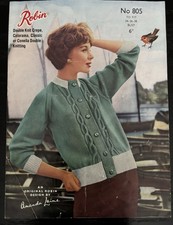 Robin Double Knit Crepe Lady’s Raglan Jacket Double Knitting Pattern