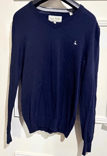 Jack wills navy knit neck - wills, v-neck