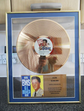 Elvis Presley GI BLUES Limited Edition Gold Disc LP Record Display Award