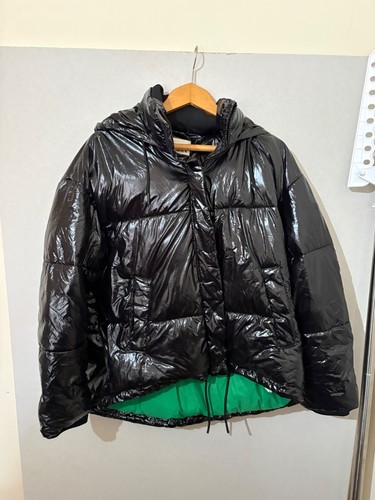 Zara black glossy oversized - black,