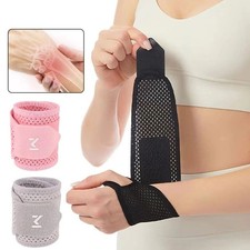 Breathable Lightweight Wrist Brace Support Men Women Sprain Tendonitis Relief