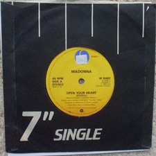 Madonna - Open Your Heart / Lucky Star - EX- 45  - W 8480