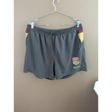Queensland Maroons Shorts Mens 4XL Gray Rugby State of Origin ISC Authentics