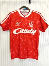 Vintage Liverpool 1989/1990 Adidas Home Shirt Candy Football Top 32-34" Sport