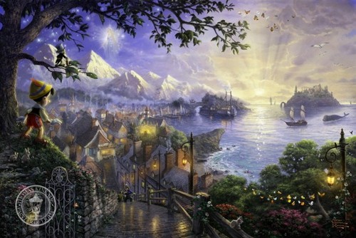 Thomas kinkade pinnochio 600 - thomas,