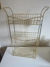 Dunelm gold caddy 3 tier wire storage bathroom H63 x W39 x D16cm floor standing