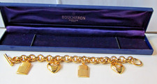 Boucheron Jaipur Bracelet perfume charm bracelet Gold Plated Chunky 18cm Vintage