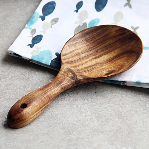 Natural wooden rice paddle - wooden,