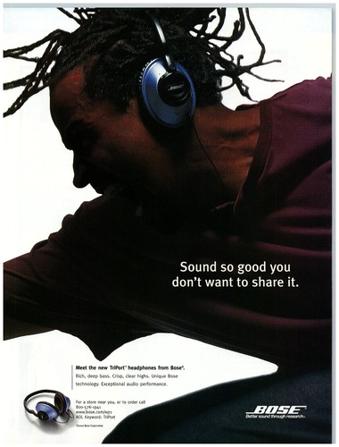 2002 bose headphones print - bose,