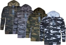 Zip Up Hoodie Camouflage Army