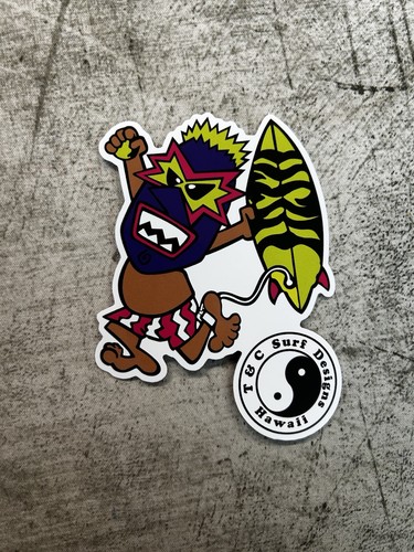 Surf sticker tiki guy - surf,