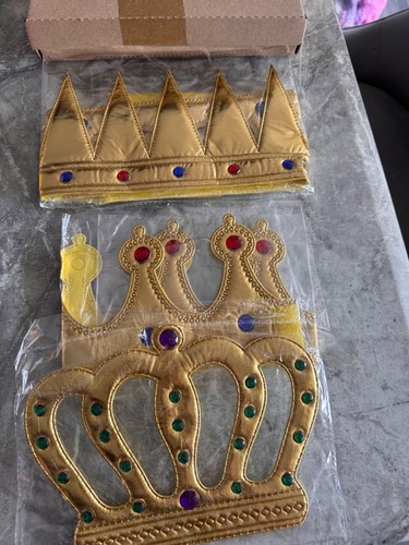 Jewelled gold king crown - king,