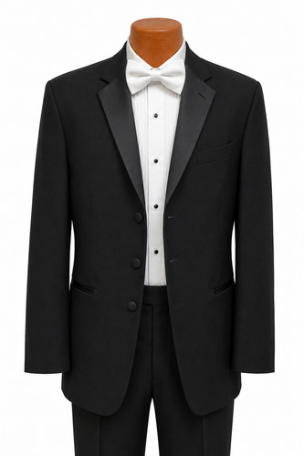 Men black tuxedo jacket - tuxedo,