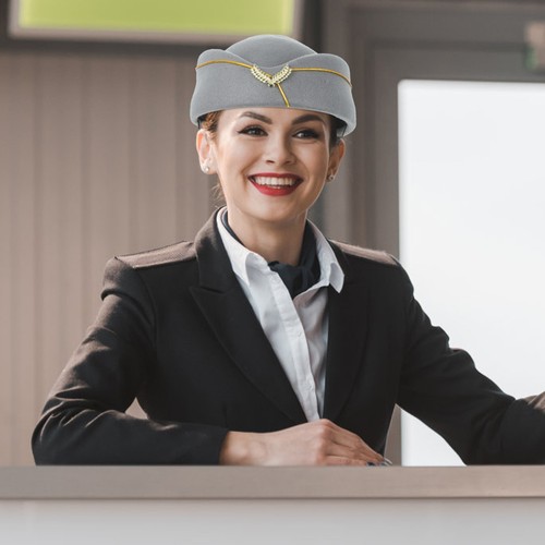 Beret hat stewardess - beret,