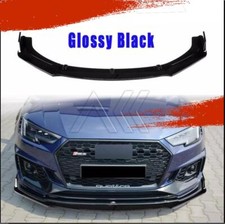 Fit Audi A4 S-Line S4 RS4 B9 Front Bumper Splitter Spoiler Lip Body Kit 2016+