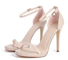 Bebo Elizabeth Womens UK 5 EU 38 Nude Single Platform Two Part Heels Sandals