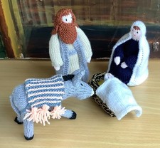 Knitted part nativity - part,