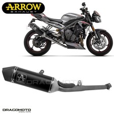 Full exhaust TRIUMPH STREET TRIPLE 765 RS 2022 ARROW ALU Black RC CC VELOCE