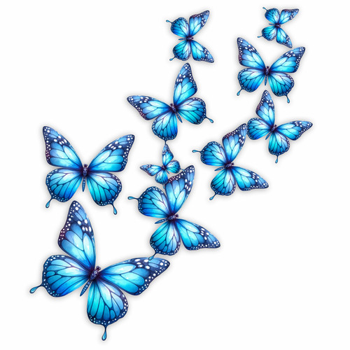 Ice blue butterfly - butterfly, vinyl