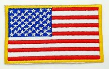 USA Flag YELLOW United State America US Embroidered Sew or Iron on Patch Badge
