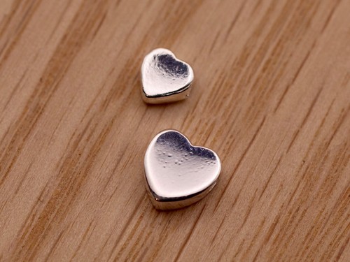 Sterling silver slider beads - silver,