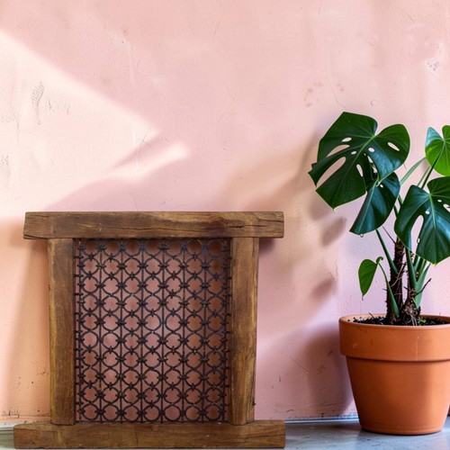 Vintage wooden iron metal - iron,