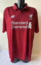 Liverpool FC New Balance 2018-19 Home Shirt Sz XL Guc Standard Chartered