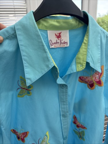 Quacker factory blue shirt - quacker,