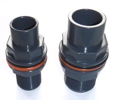 Bulk head tank connector PVC