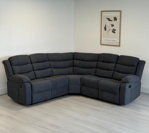 Recliner corner sofa grey - sofa, in