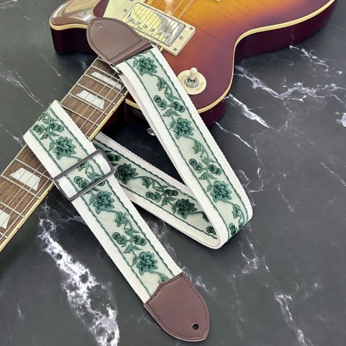 Cowhide leather guitar strap - cowhide,