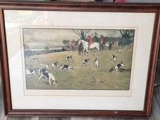 Cecil Aldin Fallowfield Hunt - “A Check” Original Lithograph Print