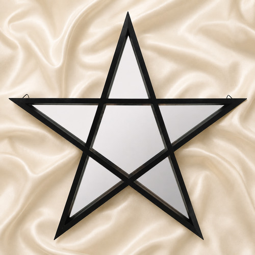 Pentagram mirror shelf black - shelf,