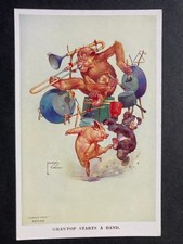 Gran'pop Starts a Band Vintage Lawson Wood Gran'pop Postcard E24