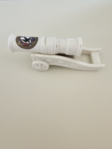 Goss crested china cannon - h,