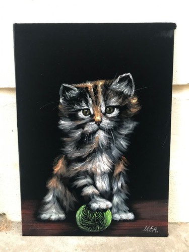 Gorgeous cat hand painting - cat,