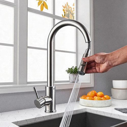 Kitchen sink mixer - sink, pull