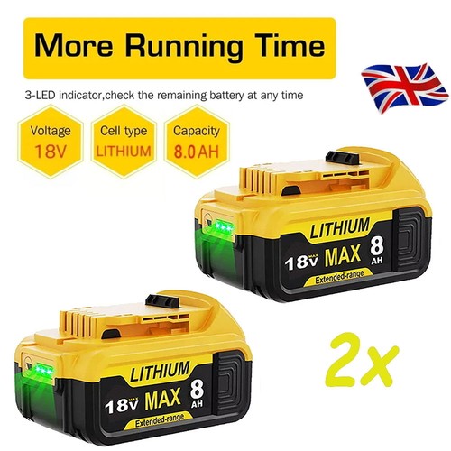8ah 18v battery lithium - 2x,