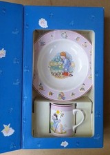 Nursery Rhyme Collection By Aynsley Child's Pink Bowl & Mug Set Boxed