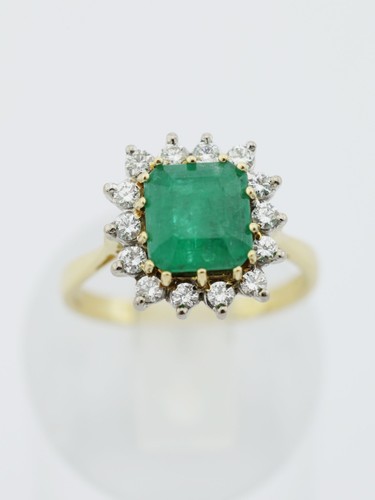 Emerald diamond cluster - diamond,