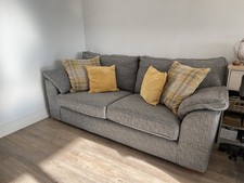 Next Stamford 3-Seater Sofa Light Grey Chenille, Smoke-Free Home RRP £1750