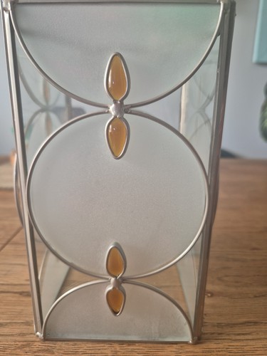 Amber tiffany style glass - amber,