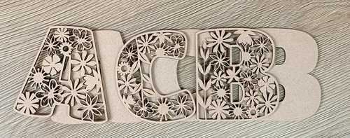 Wooden mdf flower - mdf, (