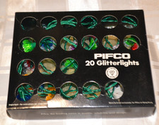 Vintage Pifco Glitter Lights Christmas Tree Light - Original Box- 20 lights