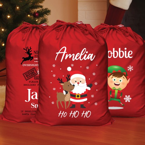 Personalised red christmas - personalised,
