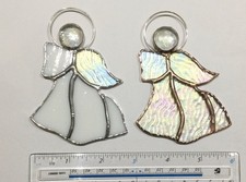 Stained Glass Christmas Angel x 2. Suncatcher. Handmade.