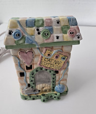 Diane Knott "Cat Nip Cottage" Tart Warmer Candle electric patchwork
