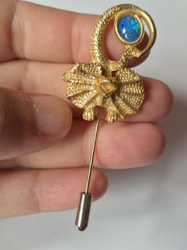 Vintage opal doublet stick pin - doublet,