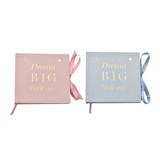 Bambino Dream Big Little One Photo Albums & Keepsake Boxes - Blue or Pink
